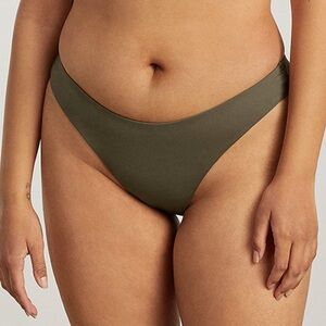 Everlane Olive Green Thigh High Bikini Bottom Size Small